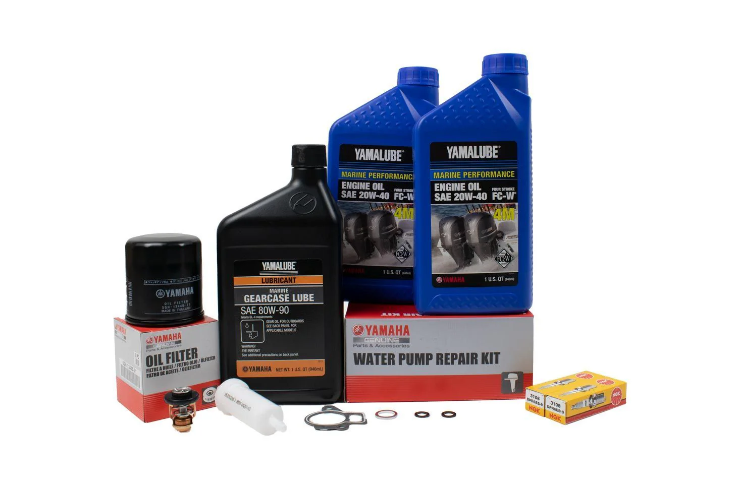 Yamaha 300 Hour Service Maintenance Kit - Yamalube 20W-40 - F25 - 2000-2004