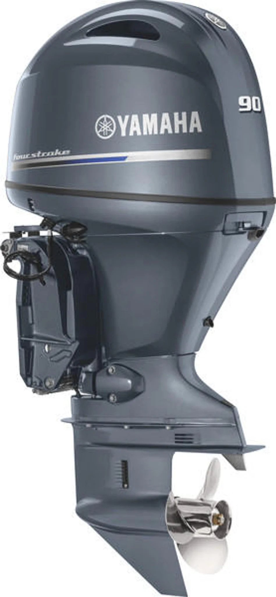 Yamaha F90XB Outboard - 25-Inch Shaft | Gray | Remote Control | Electric Start | Power Trim & Tilt | - Image 3