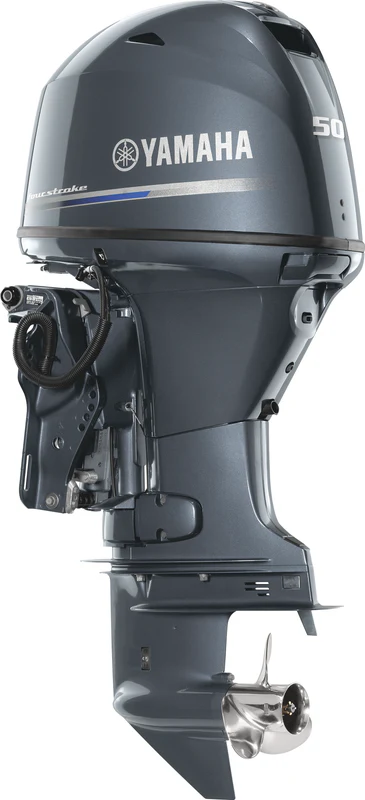 Yamaha F50LC Outboard - 20-Inch Shaft | Gray | Remote Control | Electric Start | Power Trim & Tilt |
