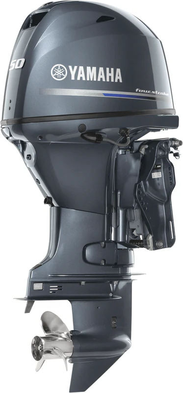 Yamaha F50LC Outboard - 20-Inch Shaft | Gray | Remote Control | Electric Start | Power Trim & Tilt | - Image 2