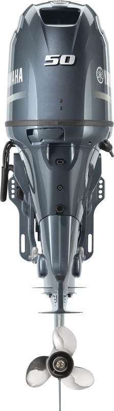 Yamaha F50LC Outboard - 20-Inch Shaft | Gray | Remote Control | Electric Start | Power Trim & Tilt | - Image 3