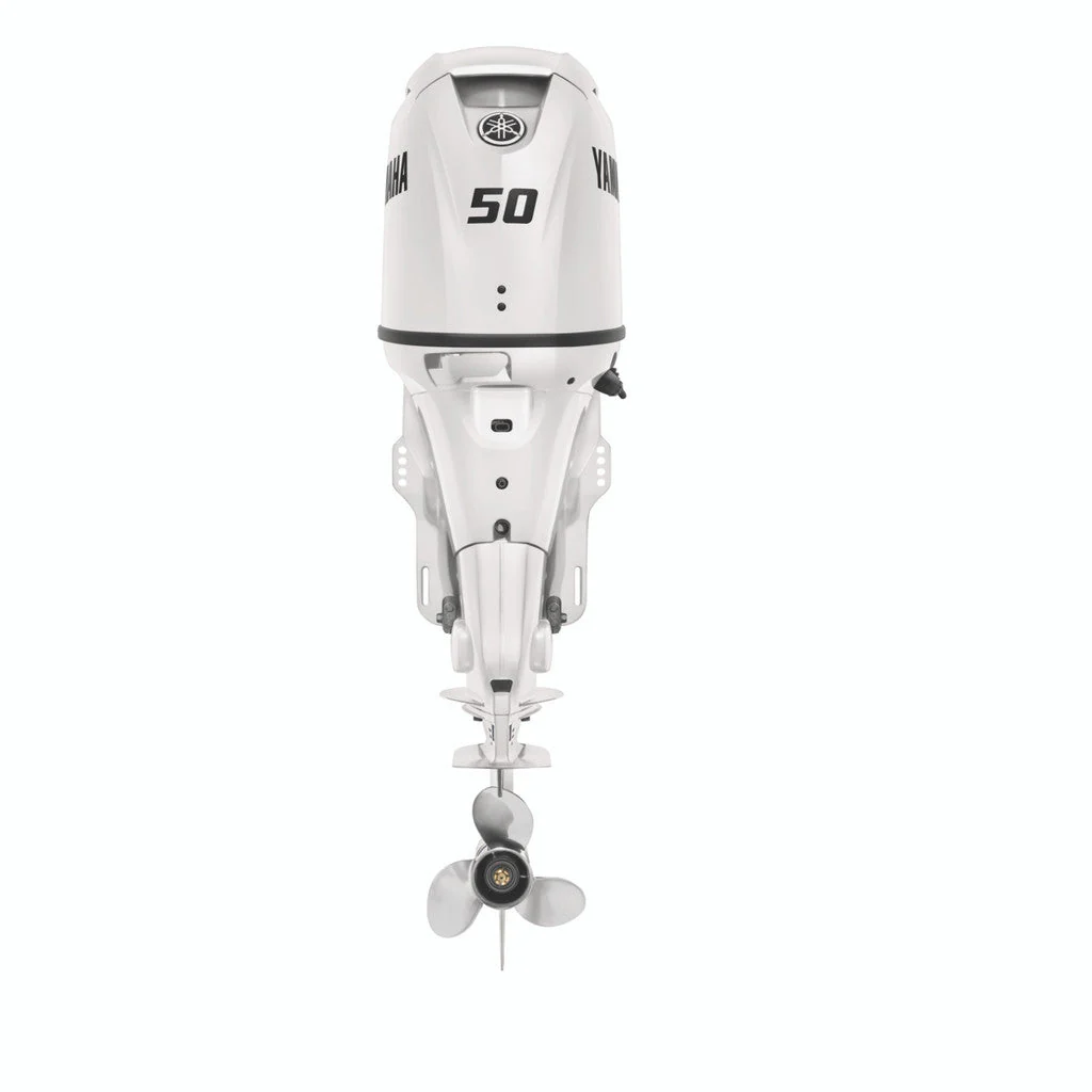 Yamaha F50LC2 Outboard - 20-Inch Shaft | Pearl White | Remote Control | Electric Start | Power Trim & Tilt | - Image 3