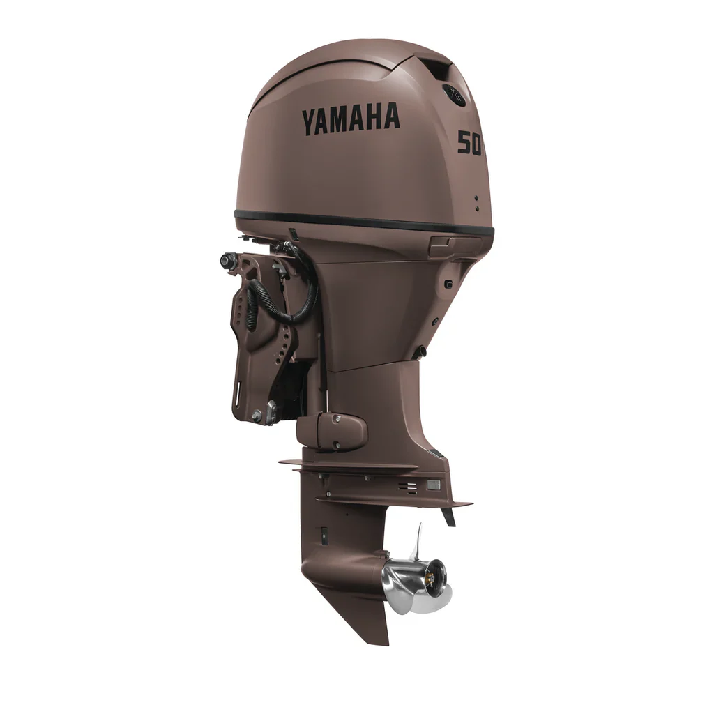 Yamaha F50LC3 Outboard - 20-Inch Shaft | Matte Brown | Remote Control | Electric Start | Power Trim & Tilt |