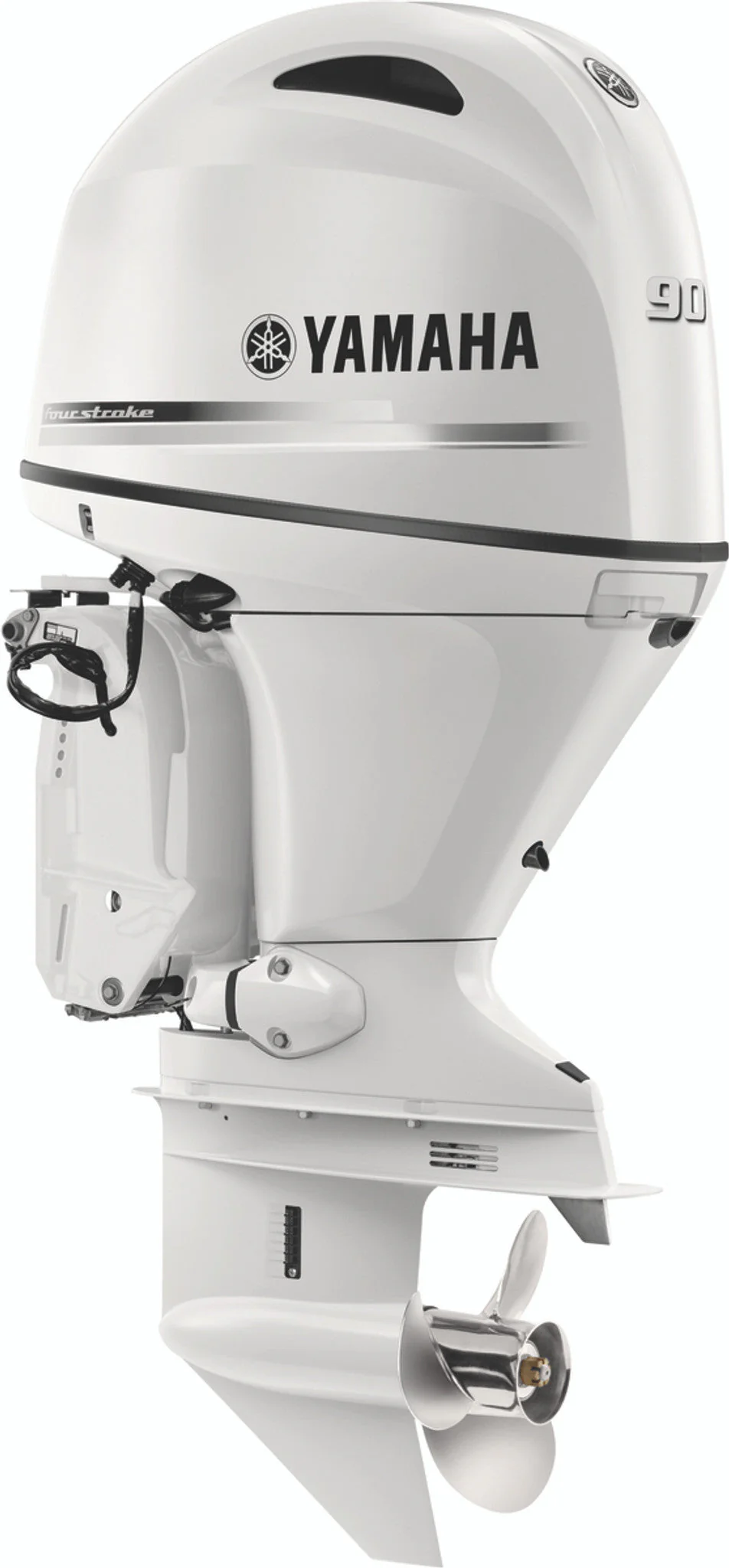 Yamaha F90LB2 Outboard - 20-Inch Shaft | Pearl White | Remote Control | Electric Start | Power Trim & Tilt |