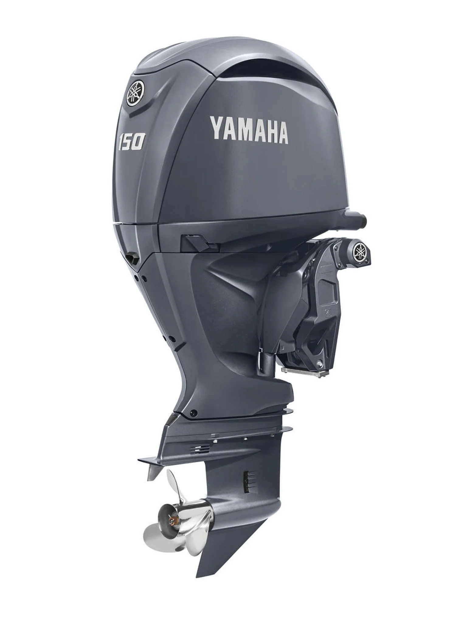 Yamaha LF150XSA Outboard - 25-Inch Shaft | Gray | Digital Electronic Control (DEC) | Electric Start | Power Trim & Tilt | Counter-Rotation | - Image 3