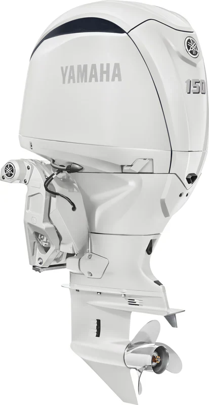 Yamaha LF150XSA2 Outboard - 25-Inch Shaft | Pearl White | Digital Electronic Control (DEC) | Electric Start | Power Trim & Tilt | Counter-Rotation |