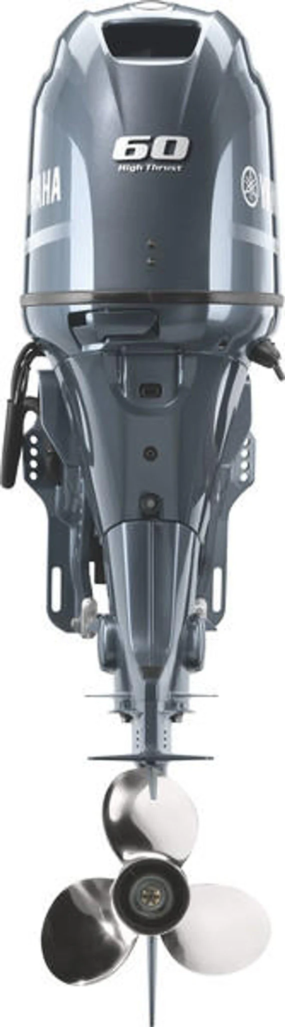Yamaha T60LB Outboard - 20-Inch Shaft |Gray| Remote Control | Electric Start | Power Trim & Tilt | High Thrust | - Image 2